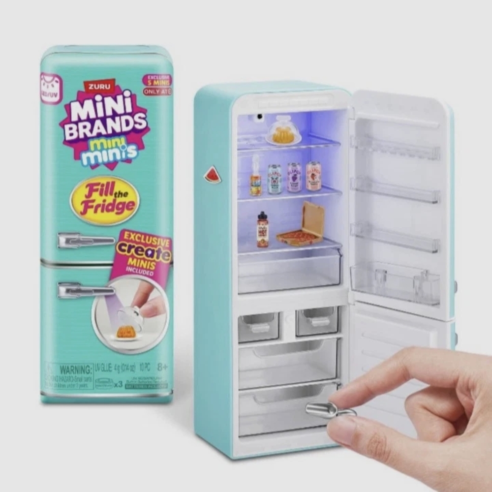 🩵🤍MiniBrands Fill The Fridge Mini Fridge Toy 🩵🤍